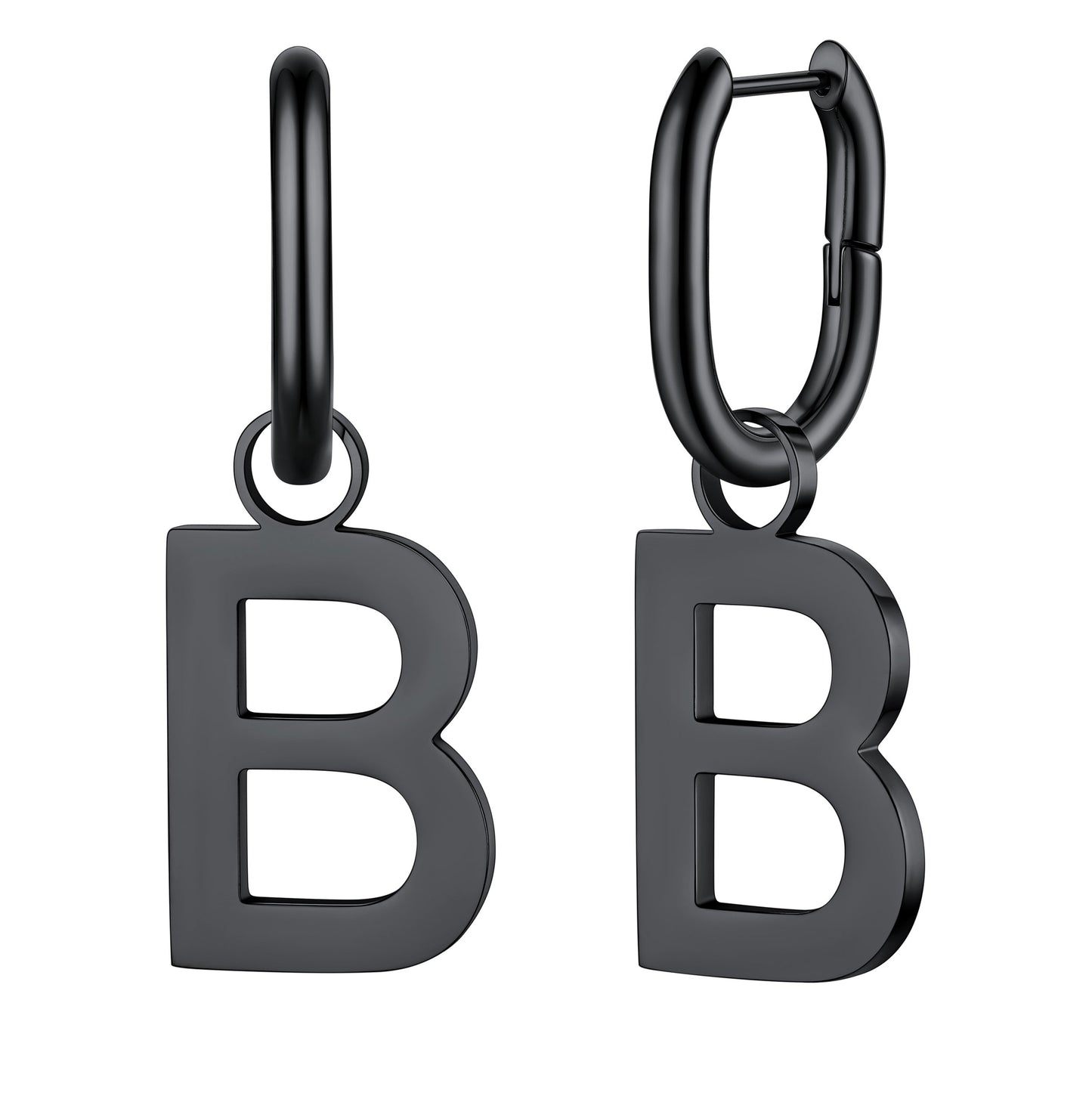 Hypoallergenic Initial Letter Dangle Earrings for