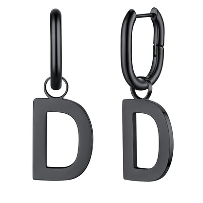 Hypoallergenic Initial Letter Dangle Earrings for