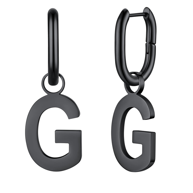 Hypoallergenic Initial Letter Dangle Earrings for
