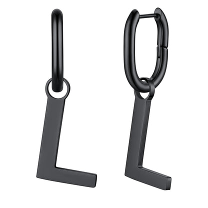Hypoallergenic Initial Letter Dangle Earrings for