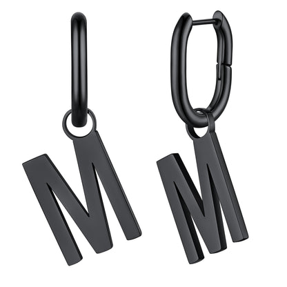 Hypoallergenic Initial Letter Dangle Earrings for