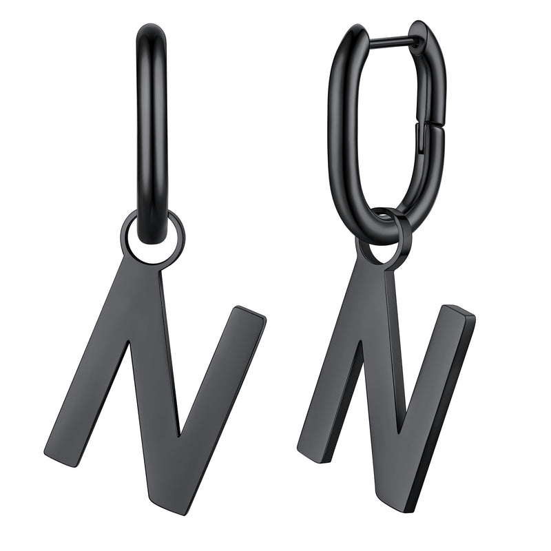 Hypoallergenic Initial Letter Dangle Earrings for