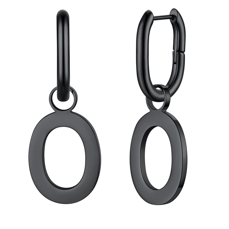 Hypoallergenic Initial Letter Dangle Earrings for