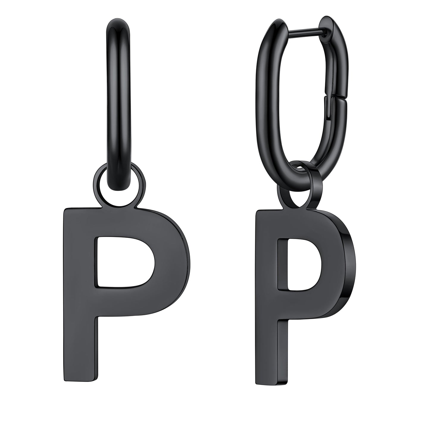 Hypoallergenic Initial Letter Dangle Earrings for