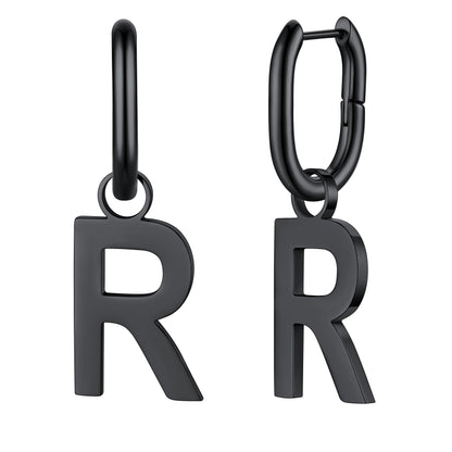 Hypoallergenic Initial Letter Dangle Earrings for