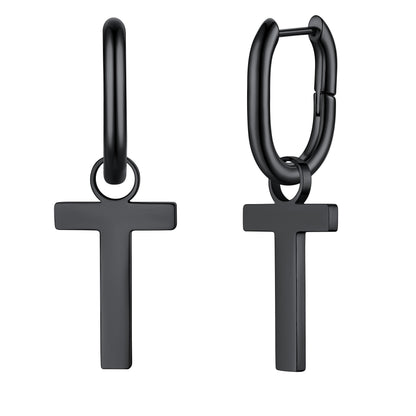 Hypoallergenic Initial Letter Dangle Earrings for