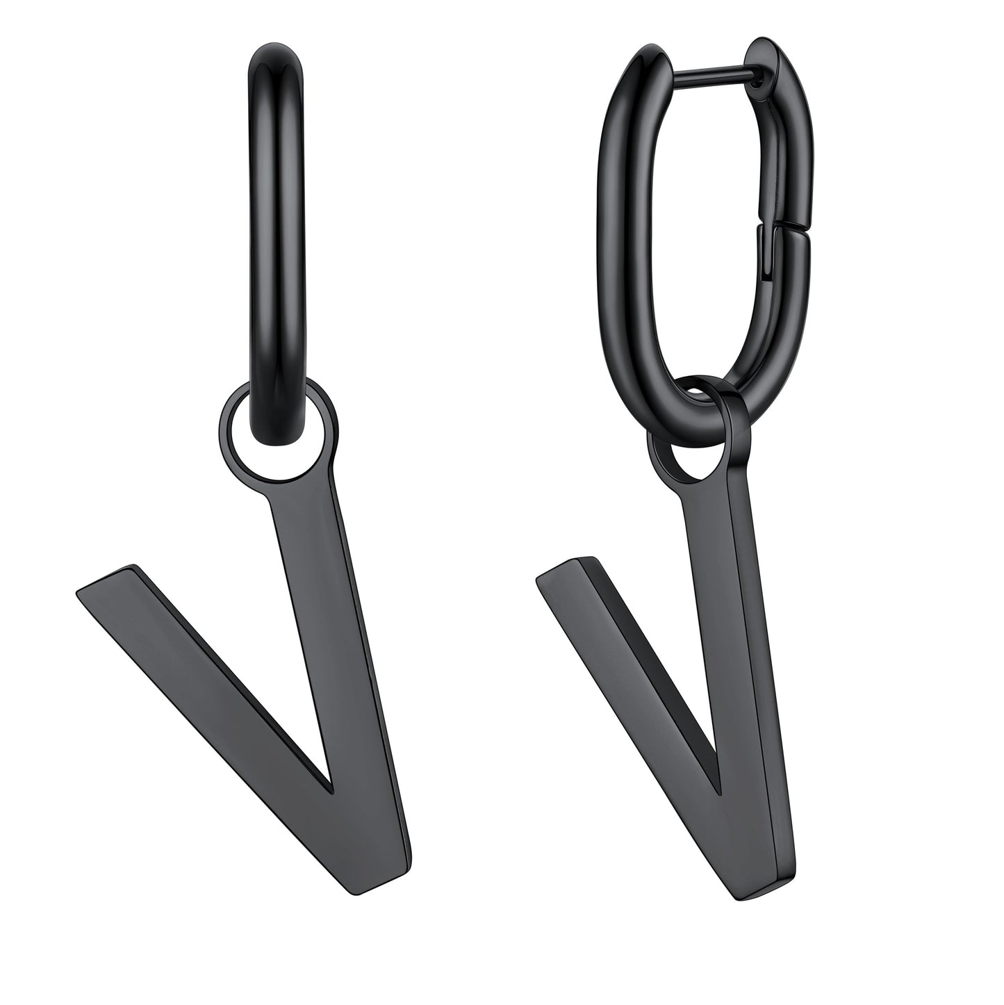Hypoallergenic Initial Letter Dangle Earrings for