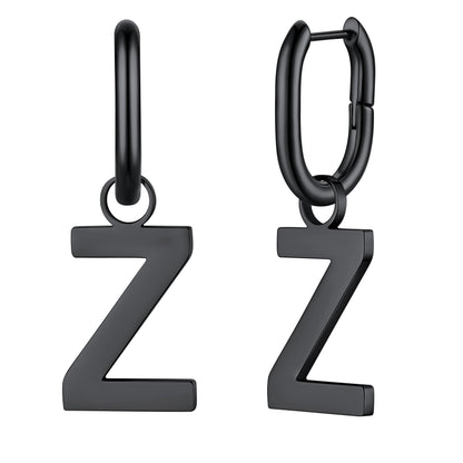 Hypoallergenic Initial Letter Dangle Earrings for