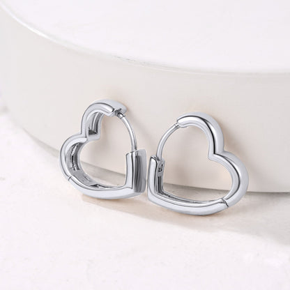 Dainty Heart-shaped Earrings for