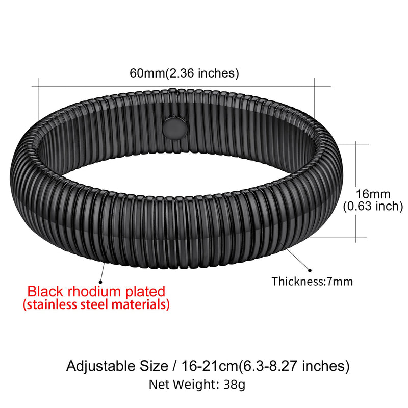 Stretch Chain Bangle Bracelet for , 10/16/20mm Width