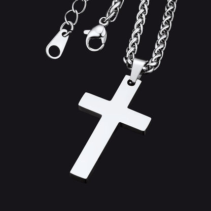 Stainless Steel Cross Pendant Necklace for