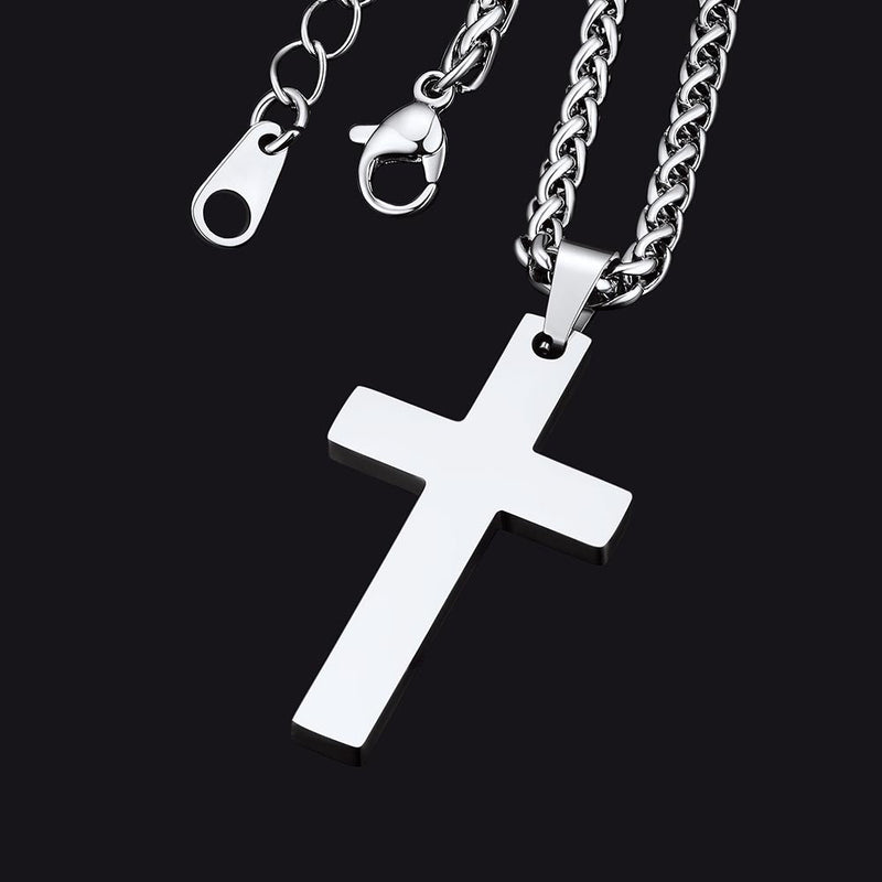 Stainless Steel Cross Pendant Necklace for