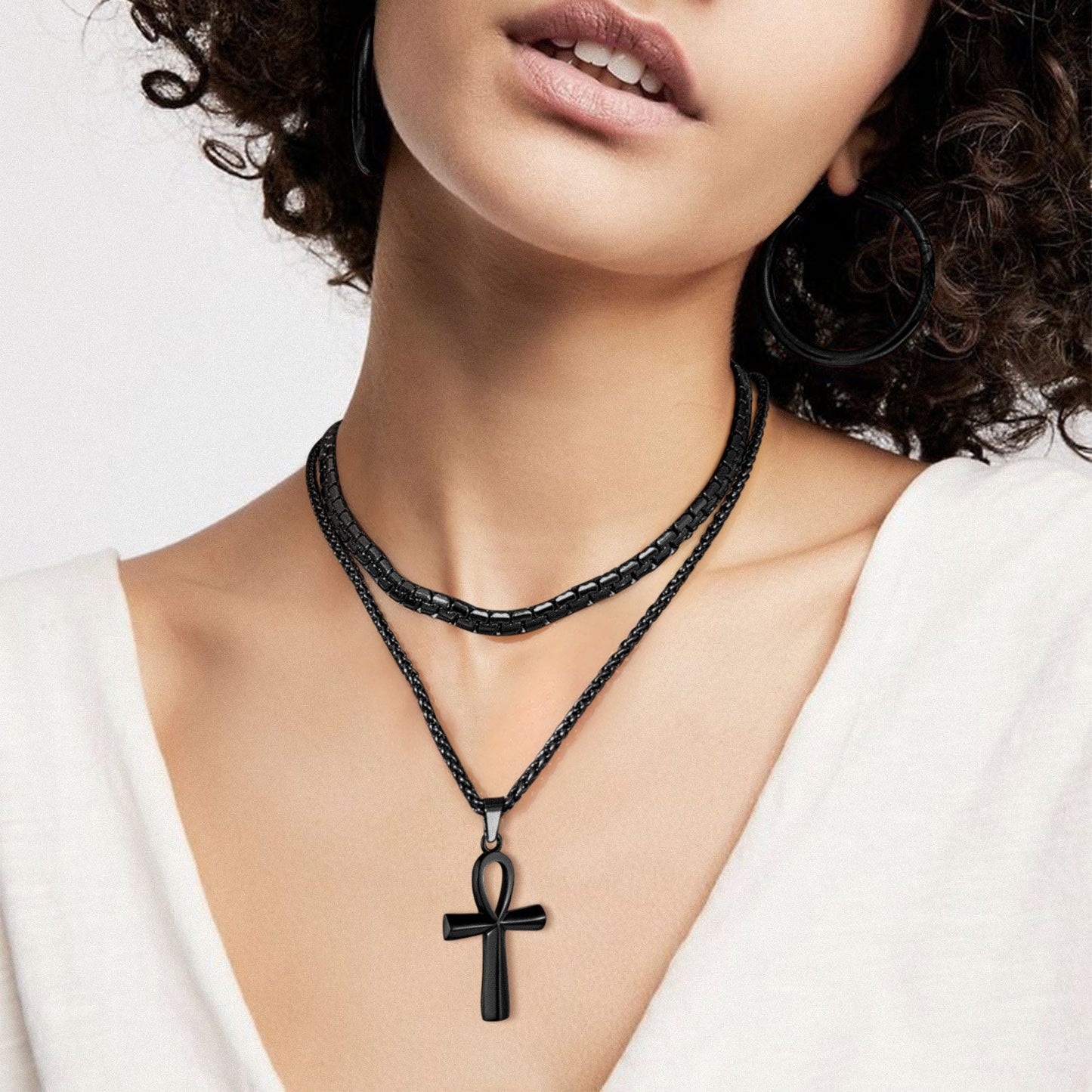 Egyptian Coptic Ankh Cross Necklace for