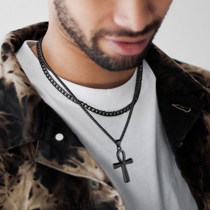 Egyptian Coptic Ankh Cross Necklace for