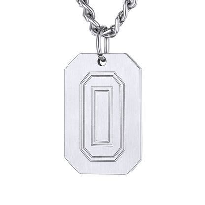 Custom Baseball Jersey Number Dog Tag Necklace for Sport