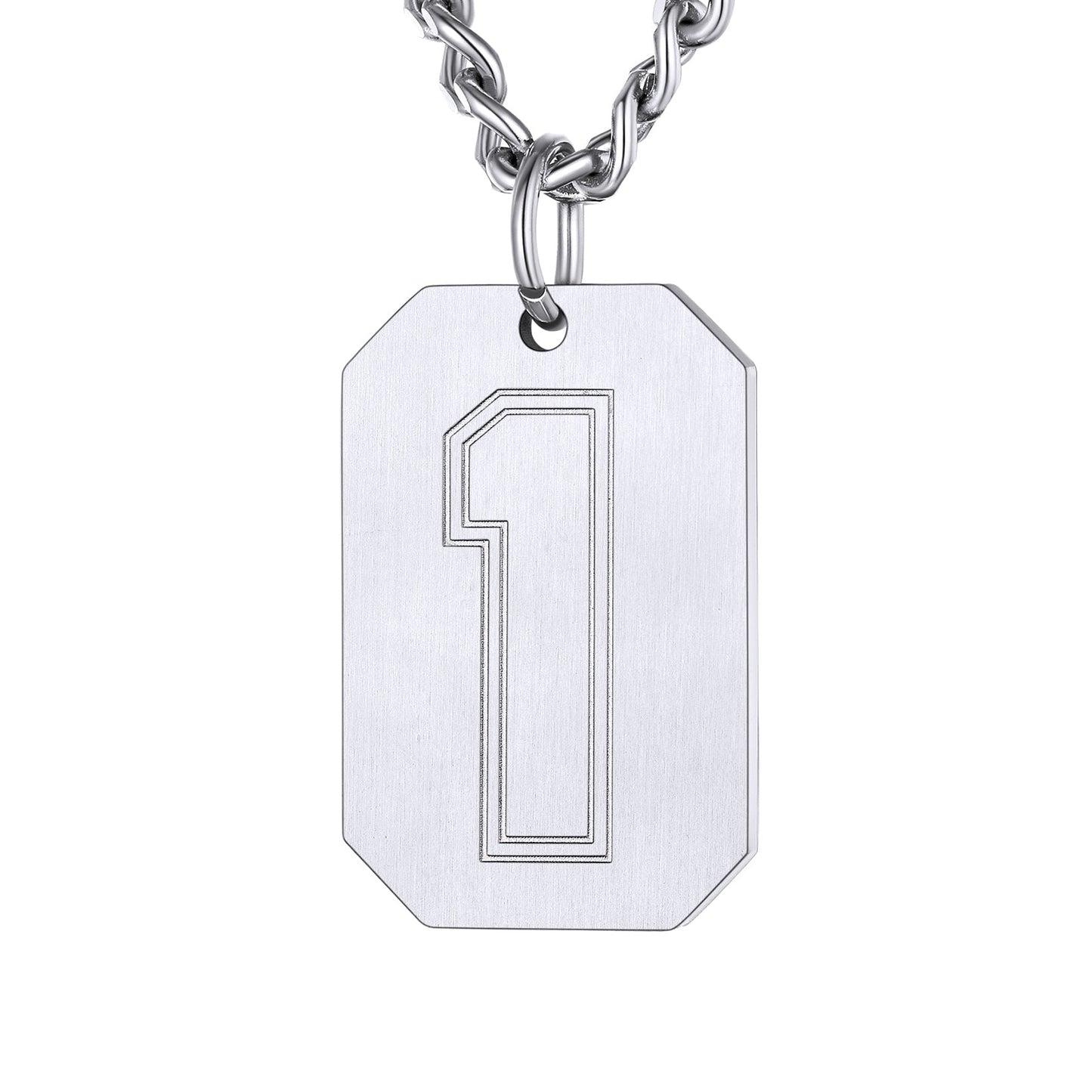 Custom Baseball Jersey Number Dog Tag Necklace for Sport