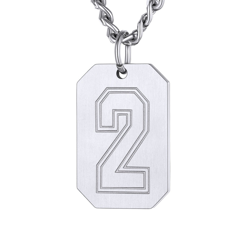 Custom Baseball Jersey Number Dog Tag Necklace for Sport
