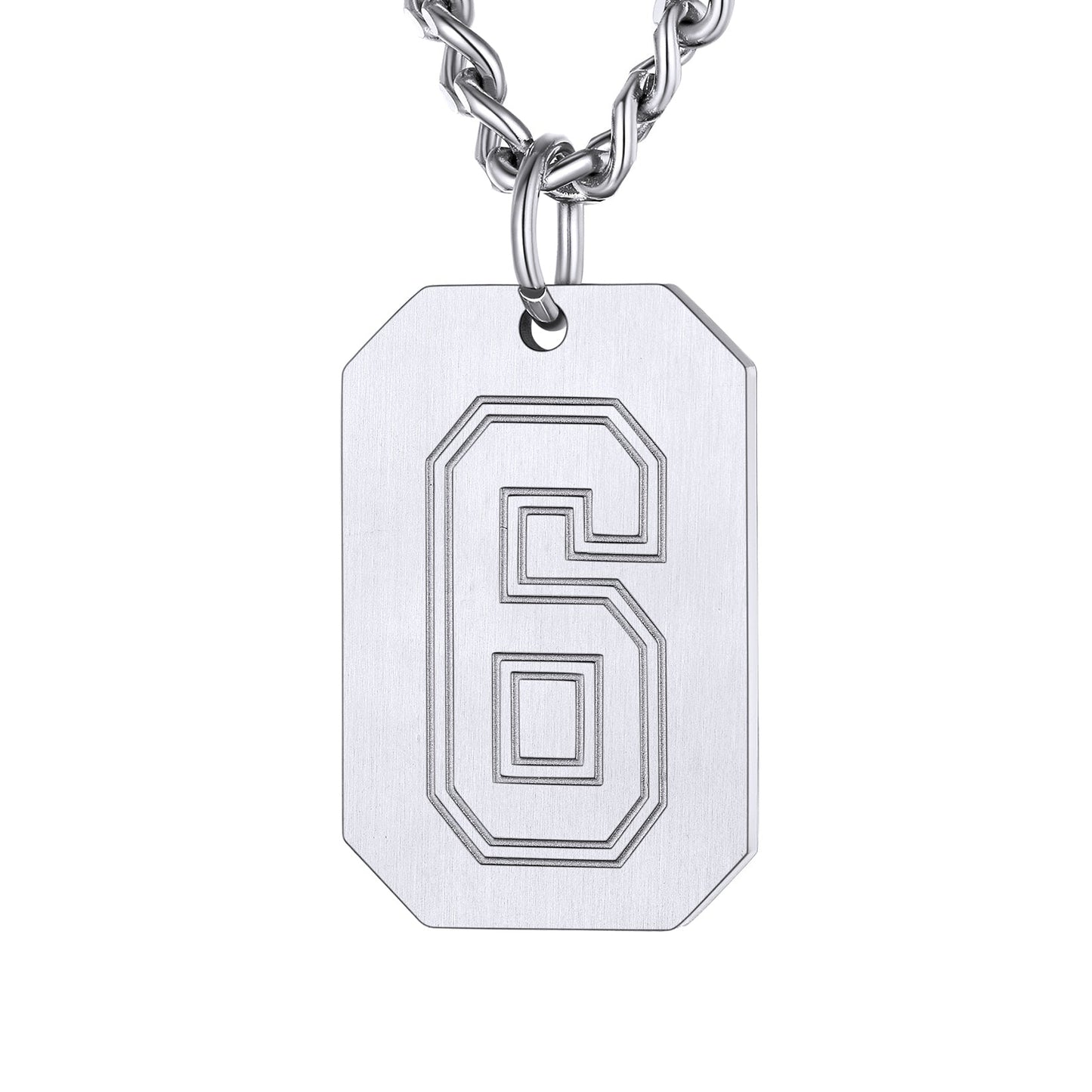 Custom Baseball Jersey Number Dog Tag Necklace for Sport