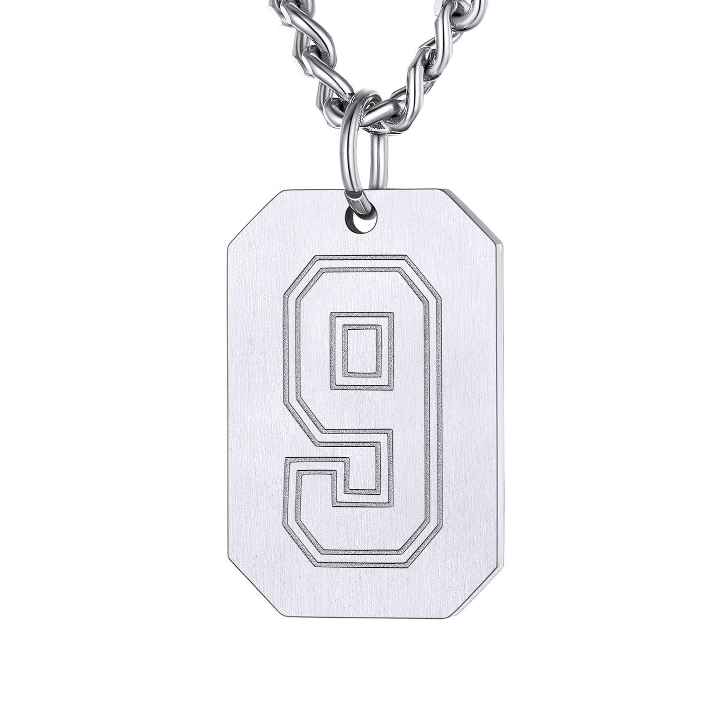 Custom Baseball Jersey Number Dog Tag Necklace for Sport