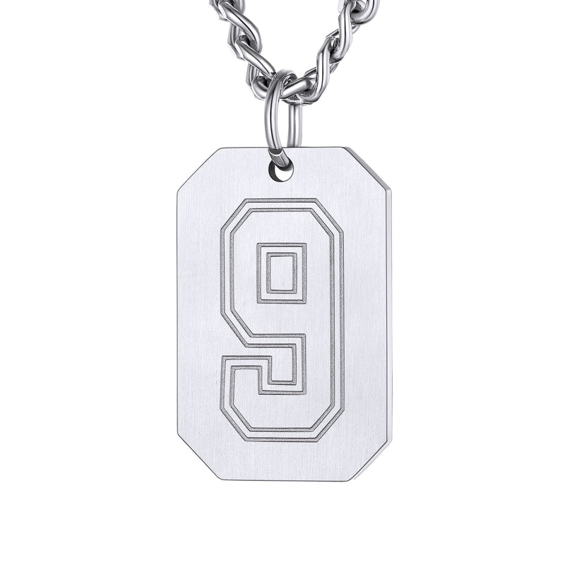 Custom Baseball Jersey Number Dog Tag Necklace for Sport