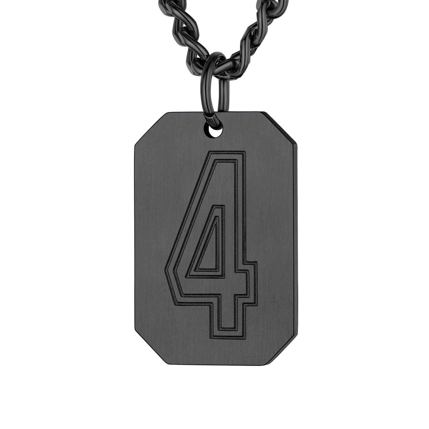 Custom Baseball Jersey Number Dog Tag Necklace for Sport