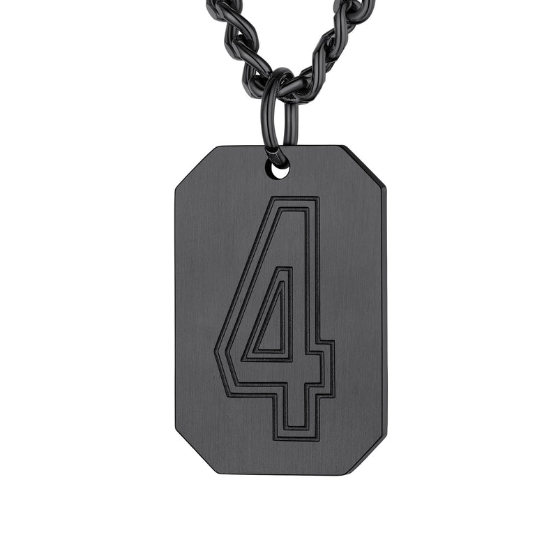 Custom Baseball Jersey Number Dog Tag Necklace for Sport