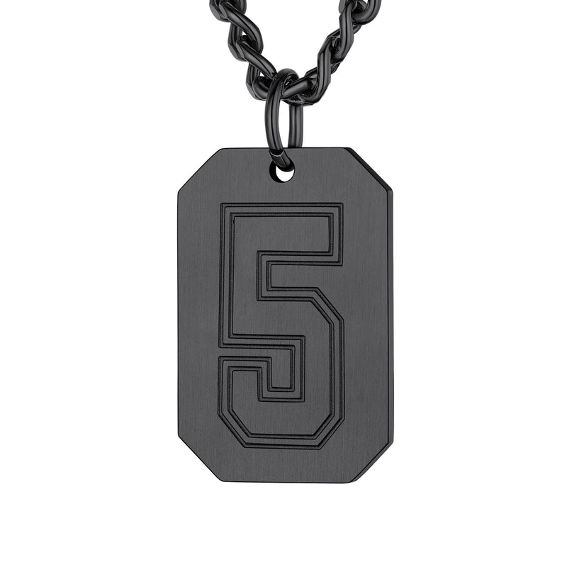 Custom Baseball Jersey Number Dog Tag Necklace for Sport