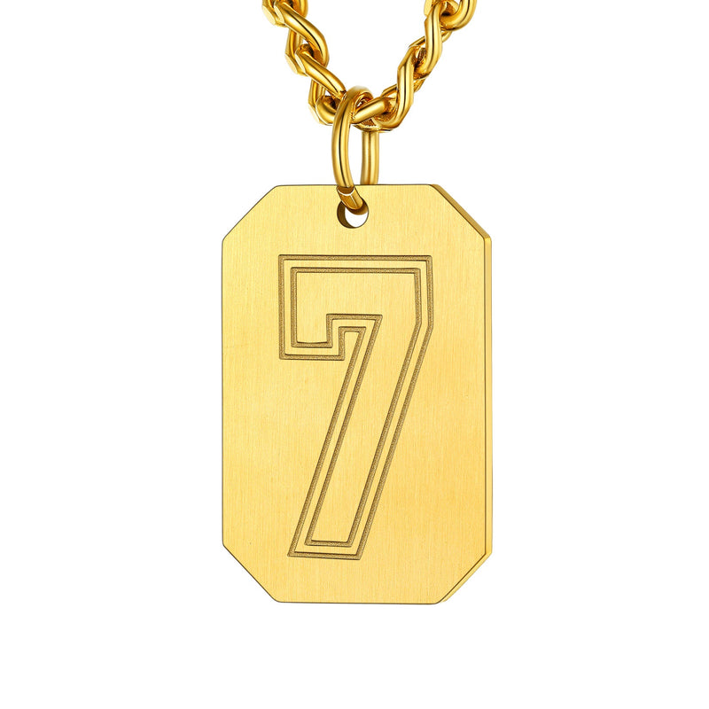 Custom Baseball Jersey Number Dog Tag Necklace for Sport