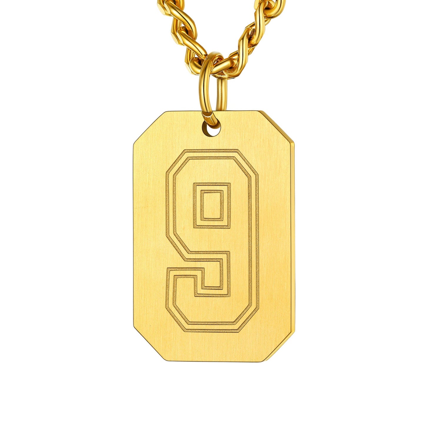 Custom Baseball Jersey Number Dog Tag Necklace for Sport