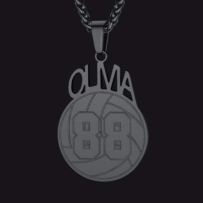 Custom Sports Necklace Name Tag With Jersey Number for Fans Athlete
