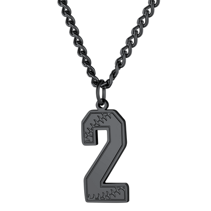 Custom Baseball Jersey Number Pendant Necklace for