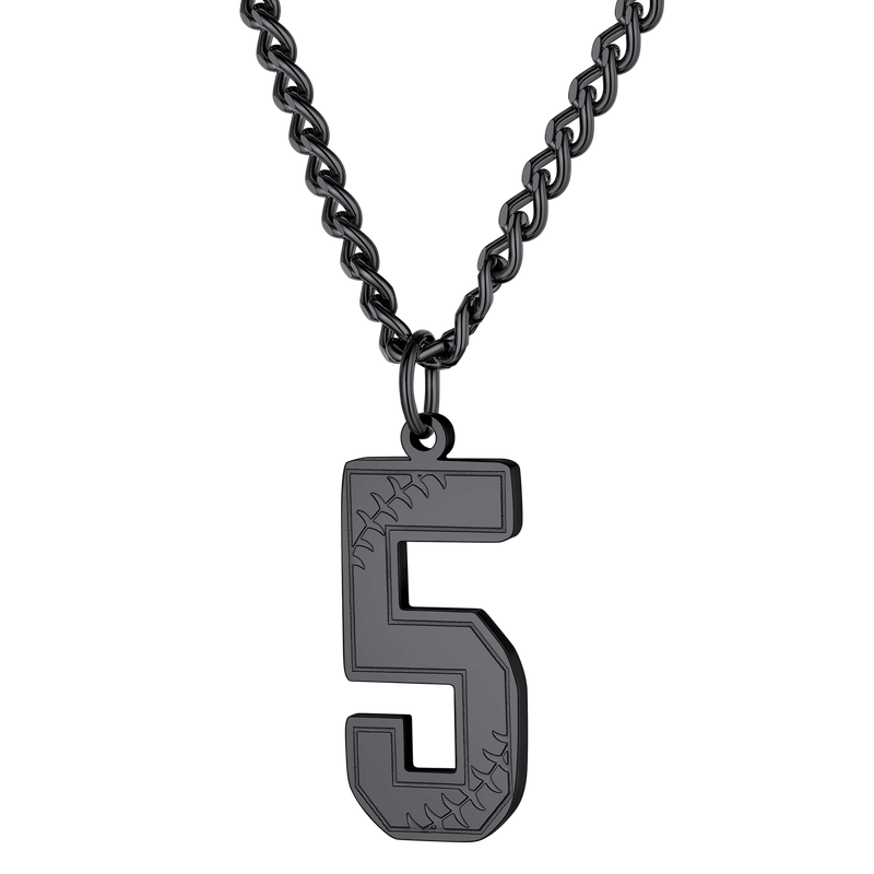 Custom Baseball Jersey Number Pendant Necklace for