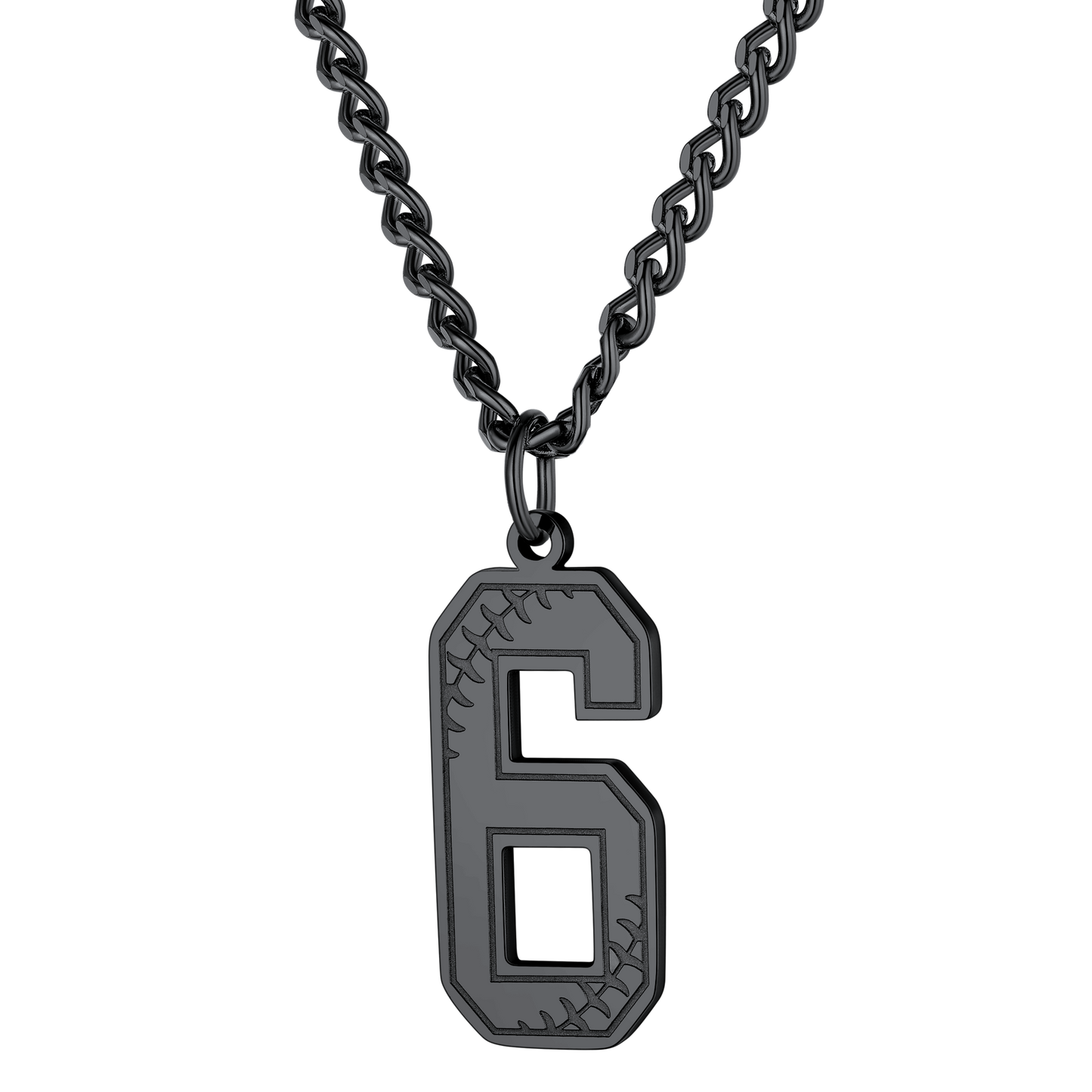 Custom Baseball Jersey Number Pendant Necklace for