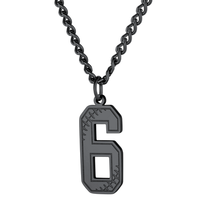 Custom Baseball Jersey Number Pendant Necklace for