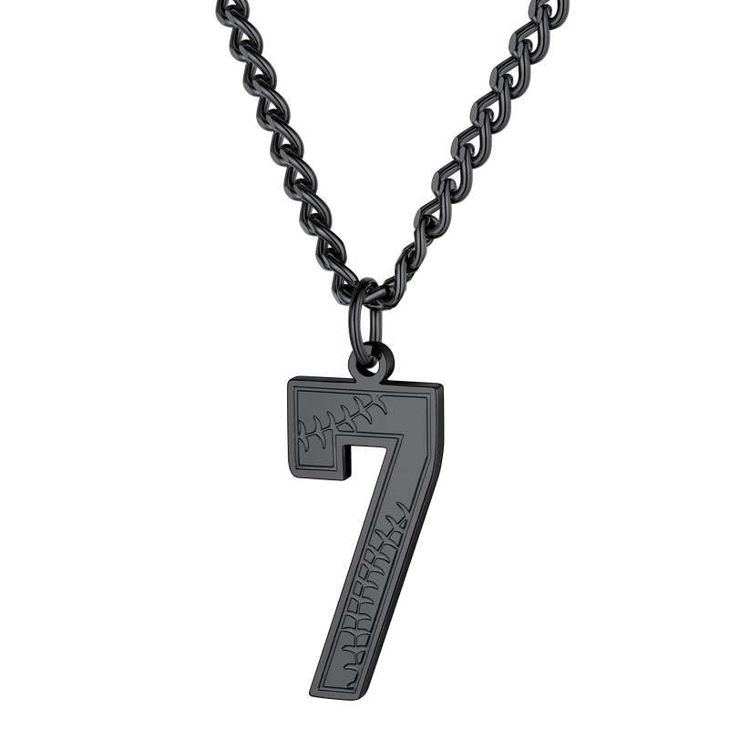 Custom Baseball Jersey Number Pendant Necklace for