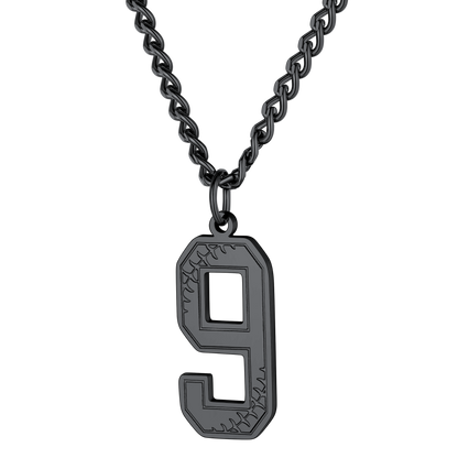 Custom Baseball Jersey Number Pendant Necklace for