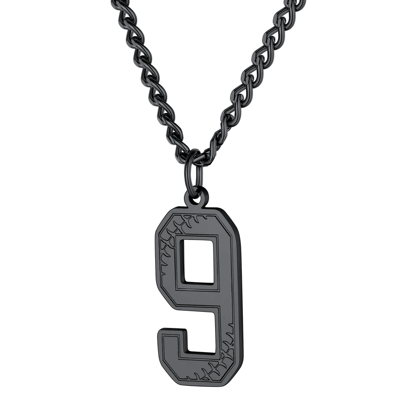 Custom Baseball Jersey Number Pendant Necklace for