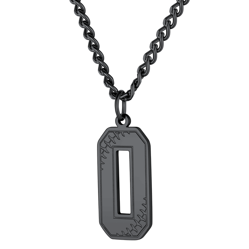 Custom Baseball Jersey Number Pendant Necklace for