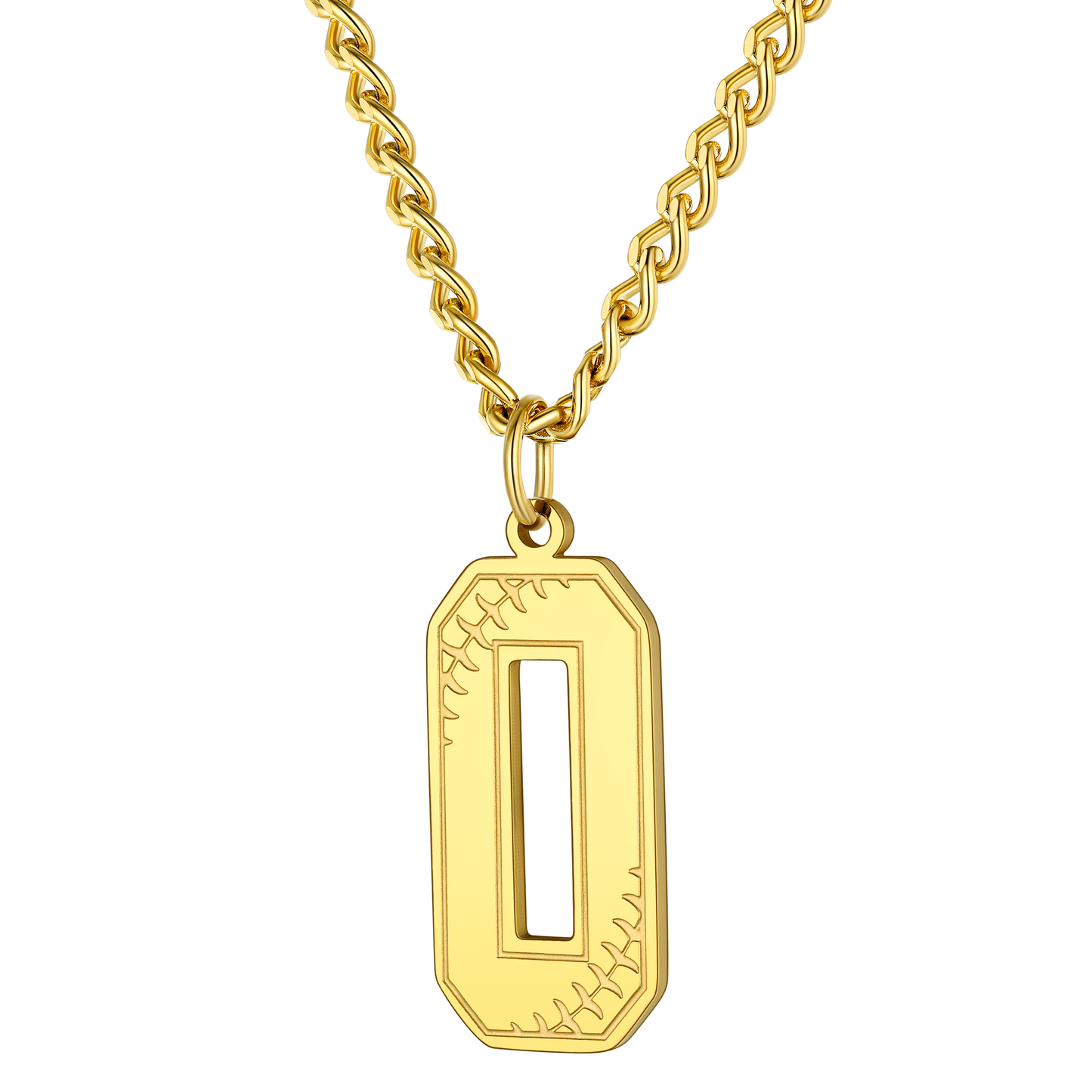 Custom Baseball Jersey Number Pendant Necklace for