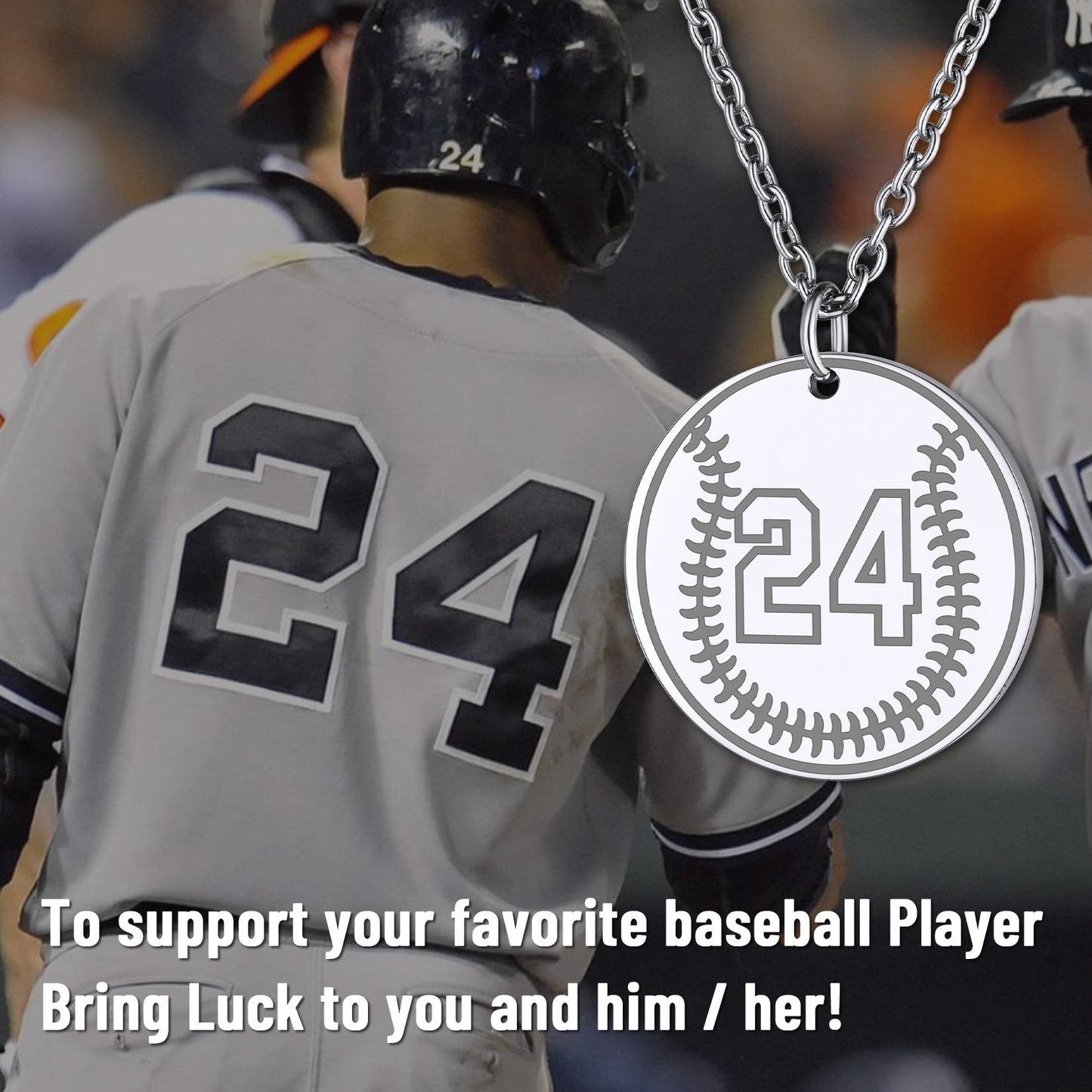 Custom Sports Necklace Jersey Number for & Sport Fans
