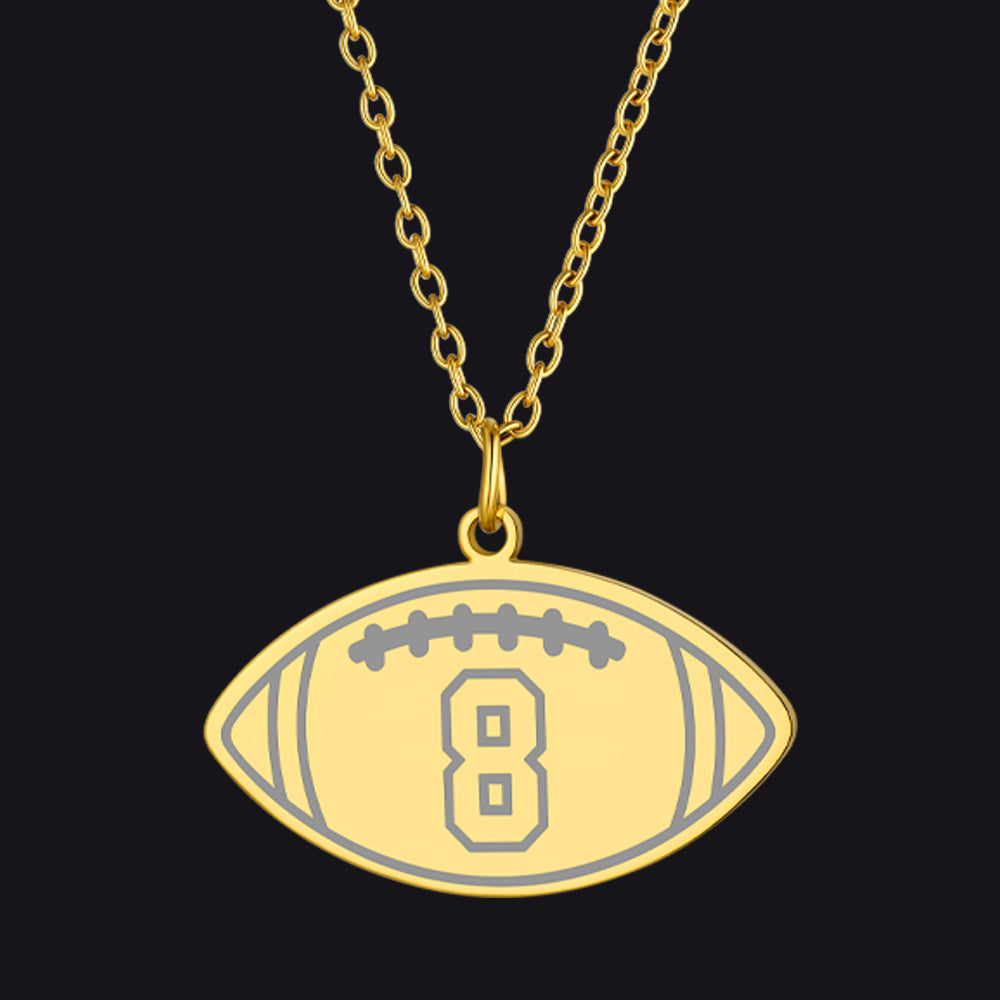 Custom Sports Necklace Jersey Number for & Sport Fans