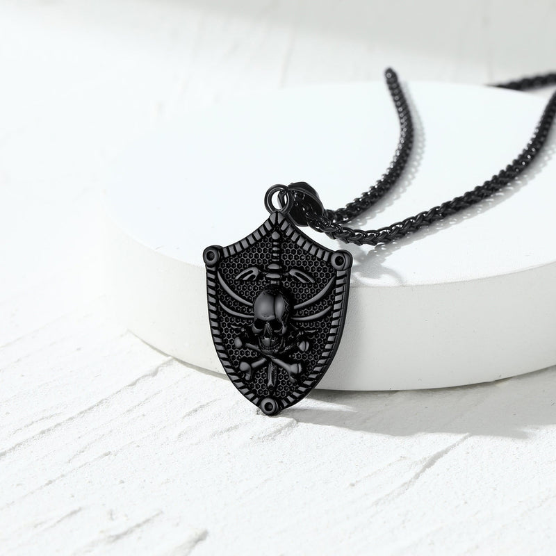 Flash Viking Norse Runes Skull Necklaces for Man