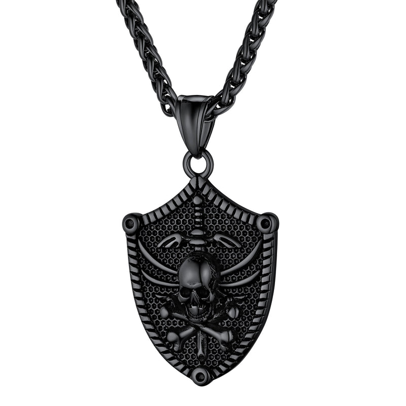 Flash Viking Norse Runes Skull Necklaces for Man