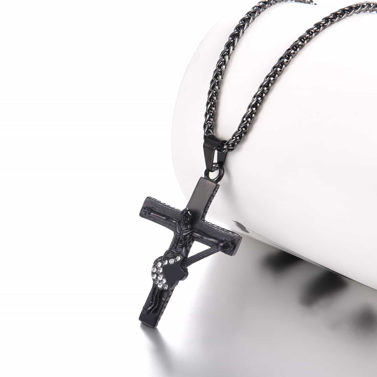 Guitar Jesus Cross Necklace Pendant for