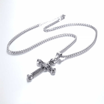 Stainless Steel Cross Crucifix Necklace for