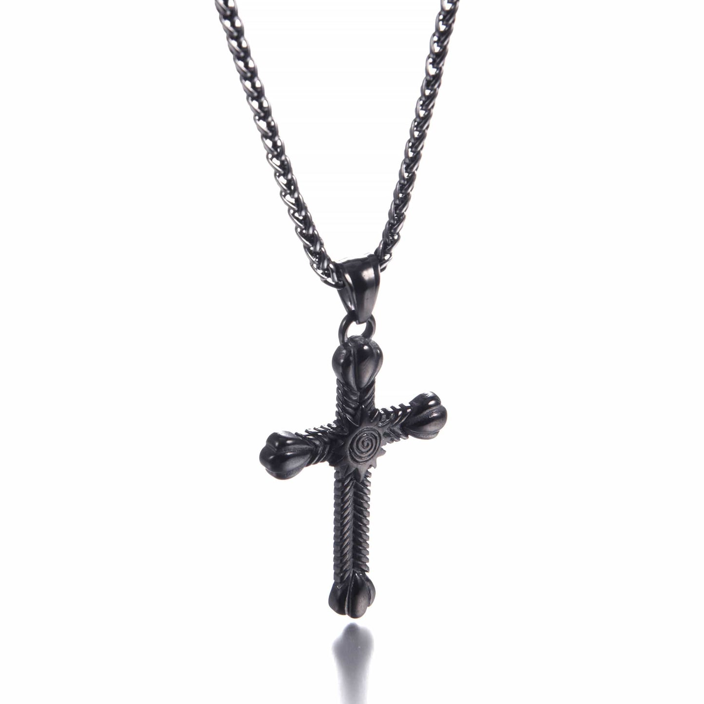 Stainless Steel Cross Crucifix Necklace for