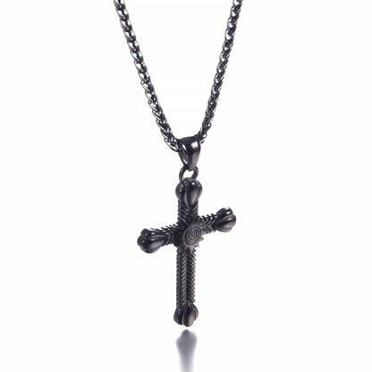 Stainless Steel Cross Crucifix Necklace for