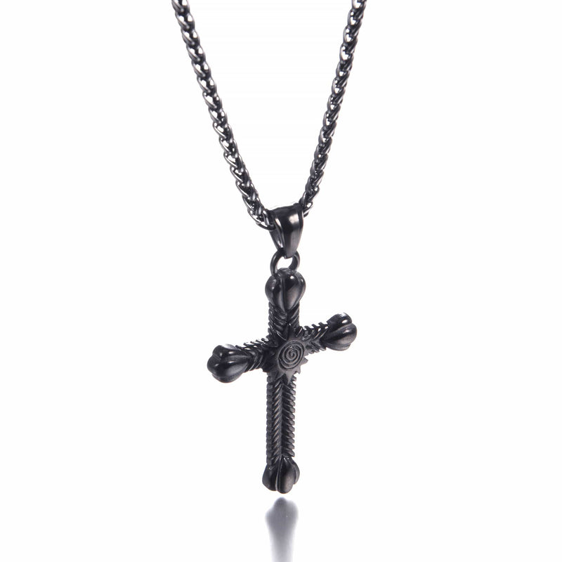 Stainless Steel Cross Crucifix Necklace for