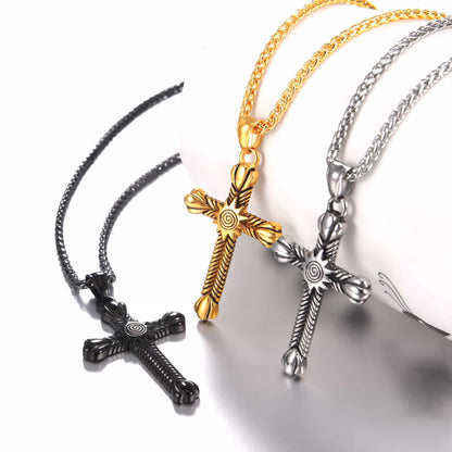 Stainless Steel Cross Crucifix Necklace for