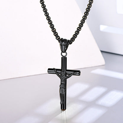 Flash Christian Savior Cross Necklace for Man